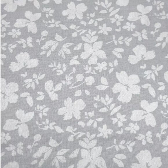 4pc Calvin Klein Expressive Floral Queen Sheet Set Dusty Blue Gray Sateen 300tc - Picture 2 of 7